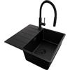 PRIMAGRAN Lavandino da Cucina Tutto Nero - Copenhagen Top, 55x50cm