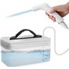 BORDRISE Bidet Elettrico da Viaggio 2.3L, Bidet Elettrico Mobile e Portatile con Tubo da 1.2M, Portatile per Toilette, Campeggio, Uso all'Aperto, Doccia Musulmana, Flacone Perineo a 2 Modalità, Bianco
