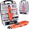 Bakaji Utensile Rotativo Multifunzione Minitrapano Fresa Smerigliatrice Potenza 135W 3 Velocità Regolabili Mini Drill con 233 Accessori per Incidere Tagliare Limare e Custodia Valigetta