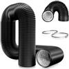 Brogachy Tubo di scarico in PVC nero, 120 mm, tubo di ventilazione da 3 m, per aria condizionata, asciugatrice, ventilatore di scarico, cappa, sistema di ventilazione.