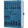 HwxBen Ricettario A5 da compilare - Le mie ricette preferite - Libro da cucina e da forno fai da te (carta da 120 g, 14,5 x 21 cm), blu