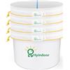 Hyindoor Bubble Bags All Mesh 5 galloni 4 bags Set Bubble Hash Bag Ice-O-Lator Erbaceous Ice Essence Extractor Kit con filtro a pressione e borsa per il trasporto per l'estrazione di erbe e la