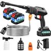 Yelyee Idropulitrice senza fili con ugello 6 in 1, compatibile con batteria Makita 18V, 2 batterie da 3,0 Ah con ricarica rapida, tubo flessibile da 5 m, pulitore portatile per auto, bicicletta