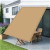 HOKXUAN Vela Ombreggiante Impermeabile 130 x 530 cm Protezione Solare Respirante Anti UV Rettangolare Resistente Alle Intemperie Tenda Parasole Rettangolare per Giardino, Color Crema