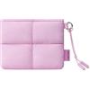 Comfyable Carino Puffy Coin Purse Pouch, Rosa Lavanda, Da viaggio