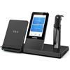 Yealink Cuffia con microfono Yealink WH67 UC Sistema di audioconferenza personale Wireless A clip, Padiglione, In-ear Ufficio USB tipo Bluetooth Nero [1308041]