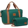 Kono Ryanair - Borsone da viaggio espandibile fino a 36 l, 40 x 30 x 20 cm, Verde/marrone, Classico