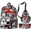 Zhongkaihua My Hero Academia Anime Boku no Hero Academia Zaino Cosplay Zaino Oxford Zaini Scuola Lunch Box Borse Matita Borsa per Ragazzi Ragazzi Scuola Borsa da Viaggio