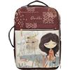 Anekke Zaino da Viaggio Time to Bloom 29x41,5x16 cm | Apertura a Valigia, Spallacci Imbottiti, 100% Poliestere, Tasche Multiple, Illustrazione Iconica
