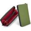 TACTICAL_GEEK PC2 EDC Portafoglio Lungo, Pochette da Uomo Portatile per Contanti e Telefono, Grande Borsa con Cerniera Resistente con Tasca per Monete e Scomparti per Carte, Verde
