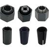 Durashmall Set di mandrini e dadi per router DW618D DW618P con pinze da 1/4 1/2 e 12 mm lavorate nero 3 set per pulitore ad alta pressione