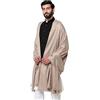 Weavers Villa Lana tinta unita Dhariwal Beige Lohi/Scialle MS-666, Grigio chiaro, Large