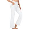 Generico Jeans Donna Elasticizzati a Zampa Elefante Pantalone a Vita Alta Gamba Larga Larghi Jeans in Denim per Il Tempo Libero Pants Slim Fit Taglia Grande con Tasche Moda Casual Pant Fitness a Campana