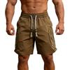 Kluantou Pantaloni cargo da uomo, estivi, leggeri, elasticizzati, per il tempo libero, taglie forti, vestibilità larga, pantaloni estivi, morbidi da lavoro, in tinta unita, O caffè., 6XL