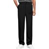 Generisch Pantaloni da uomo elasticizzati, piegati in tessuto, pantaloni da lavoro, eleganti, per il tempo libero, classici, con tasche, casual, dritti, leggeri, gambe larghe, tinta unita