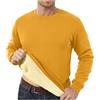 Generisch Maglione in pile da uomo per attività all'aria aperta, inverno, da lavoro, in pile, con fodera in pile, O giallo, 3XL