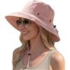 Creekstone Cappelli da sole da donna, cappello da spiaggia a tesa larga, in lino e cotone, UPF 50+, traspirante, ripiegabile, per giardinaggio, escursionismo, viaggi