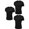 Enrico Coveri 3 Maglie Uomo calibrate Girocollo in Cotone Pettinato et1100 (IT, Numero, 56, Regular, Regular, Standard, Nero)