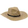 MALUGOGO Cappello da Spiaggia Uomo in Paglia Intrecciata a Larga Falda Protezione UV, Estivo Decorativo per Viaggi e attività Outdoor, Taglia l 58-60 Cm, Adatto a Diverse Acconciature e