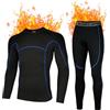 AMZSPORT Intimo Termico Uomo Set di Maglietta e Pantaloni a Compressione Asciugatura Rapida per Sci Palestra Ciclismo Calcio Corsa