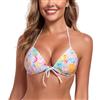 RELLECIGA Costume Donna Top a Triangolo Push up Morbido con Laccetti