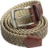 BS BOTTEGA DEL SARTO Man in Italy Bottega Del Sarto Cintura Uomo Intrecciata Tortora con Dettagli Marroni con Fibbia Metallica