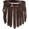 Generisch Cintura da donna medievale in pelle PU, con nappe romane, guerriero medievale, per donne, feste, cosplay, gonna da guerriero gladiatore, costume vintage, gonna vichinga, O marrone, Taglia unica
