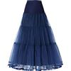 Generisch Sottogonna lunga da donna, lunghezza alla caviglia, taglie forti, per matrimonio, crinolina, sottogonna per ballo di fine anno, abito da sposa, tutù, sottoveste, abito da sposa, in tulle