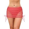SHEKINI Gonna da Bagno Donna in Pizzo con Slip Interno Pantaloni da Bagno da Spiaggia Trasparente Gonna Corta a Vita Alta Slip Bikini di Base