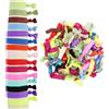 PETERMALLON 105Pz Elastici Piatti Per Capelli Annodati Coda Di Cavallo,Lacci Senza Rottura,Fascia Morbido Fiocco Scrunchie Per Donne E Ragazze