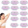 OONOYWOO 12 lame di ricambio per rasoio Gillette Venus da donna, lama a 3 strati e testa girevole senza sforzo Comfort Glide lavabile, rosa