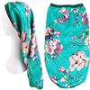 WUERKIYA 2 Pezzi Cuffia per Dormire Cofano Lungo in Raso Cofano in Seta per Dormire Notte Cappello per Dormire Cofano in Seta Cuffia per Dormire Copricapi Fascia Elastica per Donne e Ragazze (Nero, Verde)