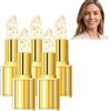 VKaoess Rossetto cambia colore in lamina d'oro - Rossetto adattabile alla pelle con lamina d'oro - Bocca dorato cristallino, balsamo per labbra che cambia colore che regola il pH con lucente (5 pezzi)