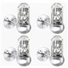 ZOLAPI Set di 4 ganci per asciugamani in vetro con diamanti di cristallo, gancio per accappatoio, in acciaio inox, resistente, per porta, asciugamani, accappatoi, armadi, armadi, ganci da parete per