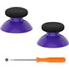 eXtremeRate Analogici per Xbox Series X/S Controller,Levette Analogiche Stick Ricambio per Xbox One S/X/Standard/Elite Joystick-Viola&Nero