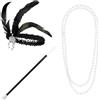 Boland 64347 - Set di costumi anni '20, accessori per carnevale, set di costumi, fascia, portasigarette e collana, festa a tema, JGA