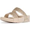 Fitflop Diapositive Lulu Glitter Diapositive Lulu GlitterDonna | Sandali imbottiti senza lacci con intersuola ergonomica in microwobbleboard a tripla densità