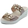 Melluso 019268 Taupe Sandali per Donna in Pelle Taupe con Doppio Stretch