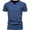 AIOPESON 2021 T-shirt in cotone di alta qualità estiva da uomo T-shirt con scollo a V design in tinta unita Casual Abbigliamento classico da uomo Top Tee Shirt da uomo