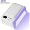 TIMISSFOX Lampada per unghie professionale con cuscino per le mani Lampada per asciugare le unghie da 72 W per manicure Lampada per unghie a LED UV con rilevamento automatico da 60 LED per nail art