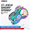 TANKE Attacco manubrio per bicicletta leggero ad alta resistenza MTB Lega di alluminio CNC Aumento di 0 gradi AM Enduro per manubrio bici 40mm / 31,8mm