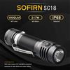 Sofirn Torcia SOFIRN SC18 1800lm con LED SST40, Lente Ottica TIR, Lanterna EDC Ricaricabile USB-C