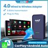 Carlinkit 4.0 CarPlay Wireless Android Auto Adattatore cablato a wireless per Vw Skoda Toyota Peugeot Kia Mazda IPhone Telefono Android