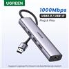 UGREEN USB Ethernet Adapter 1000/100Mbps USB3.0 HUB RJ45 Lan per PC portatile Xiaomi Mi Box Macbook Windows USB-C HUB scheda di rete