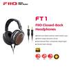 FiiO FT1-Nuova versione Cuffie Hi-Fi cablate con diaframma composito in fibra over-ear chiusa, auricolari in noce americana per studio