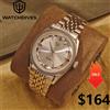 Watchdives WD1954 Orologio in oro rosa VH31/VH60 con movimento a lancetta dei secondi, vetro zaffiro, luminoso, impermeabile fino a 100 m