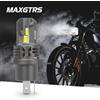 MAXGTRS 1 Pezzo Lampadina LED H4 per Faro Moto, Luce LED H4 HB3 per Moto, Faro Anteriore con Fascio Alto/Basso, Luce LED per Motocicletta 6000K Bianco Caldo