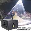 Yuer RGB 15W APP Control Bluetooth Connect Animazione Proiettore laser Scanner Fascio di luce da palcoscenico per luci per eventi in discoteca per club di nozze DJ