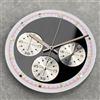 tandorio Cronografo multifunzione da 38 mm in acciaio inossidabile oro rosa adatto per orologio al quarzo VK63 VK64 quadrante con lunetta in ceramica con cristallo di zaffiro