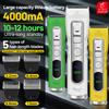 Fenice Tosatrice per Cani Fenice Verde, Capacità 4000mA, Senza Fili, Schermo LCD, Tosatrice Ricaricabile per la Toelettatura degli Animali Domestici, Accessori per Cani
